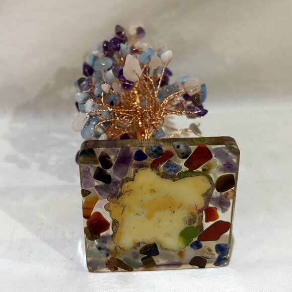 Chakra Crystal Tree of Life Feng Shui Bonsai Gemstone Tree on Acrylic Base - Picture 6 of 6